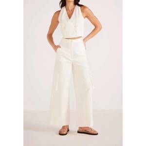 NEW MINKPINK lottie cargo pants in white